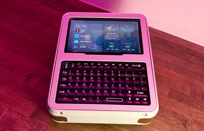 Side view of the Cyberboy showing the modified port layout for the Raspberry Pi 4